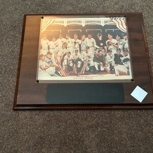 Vintage Baseball Team Plaque  THE GREATS OF YANKEE TRADITION